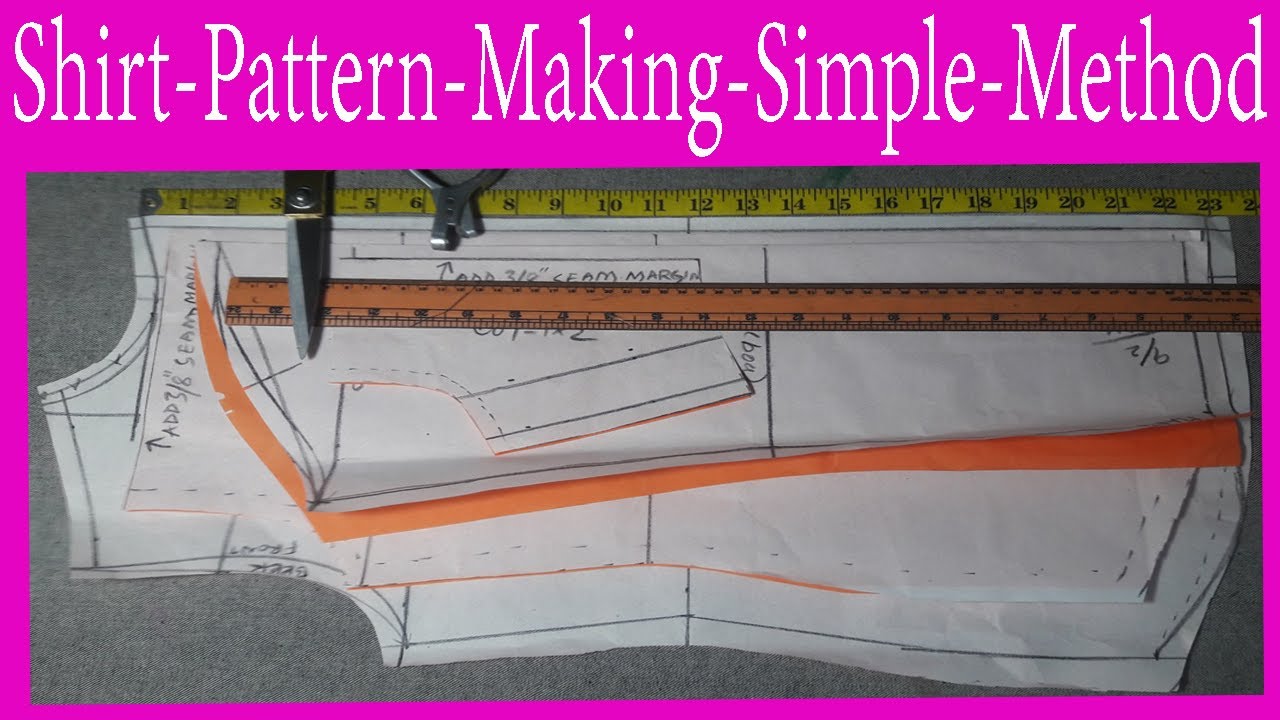 shirt pattern making simple method | Shirt Pattern Drafting | how to make shirt pattern @RMG pattern Making16