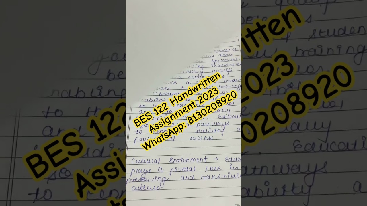 IGNOU BES 122 Handwritten Assignment 2023 | IGNOU Assignment Kaise Banaye 2024 #ignou #trending