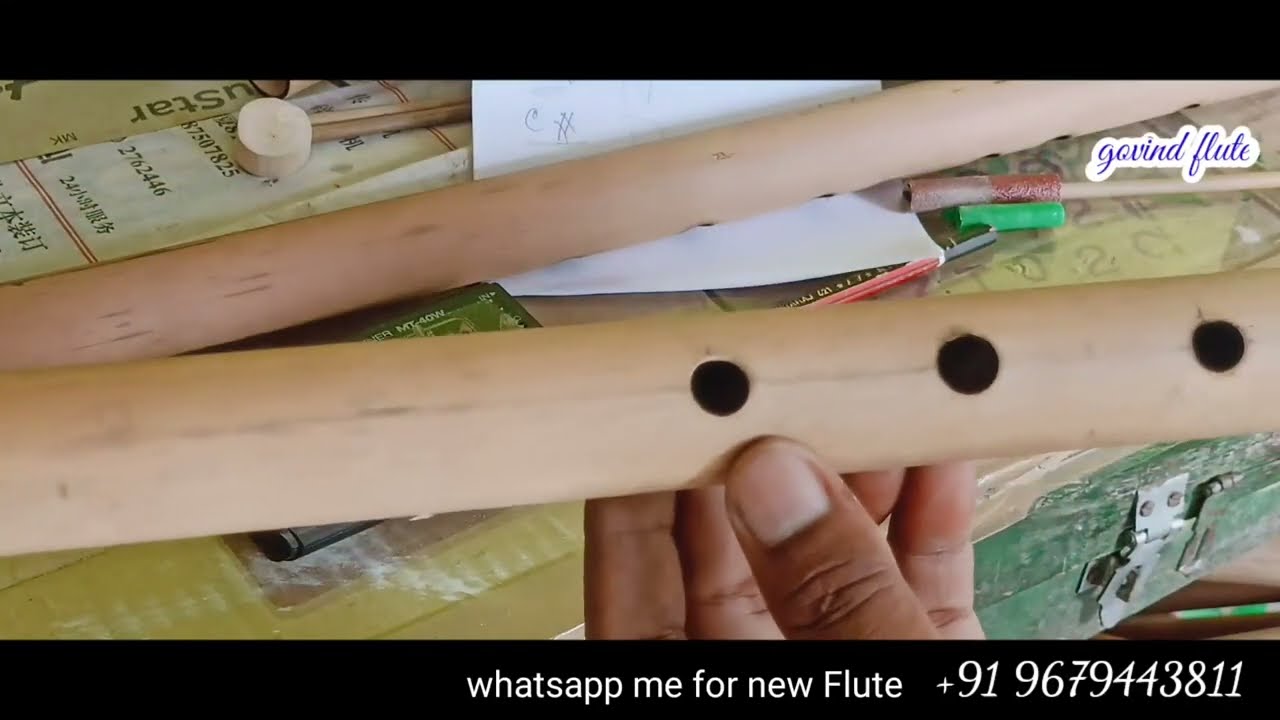 E  BASE FLUTE TUNE PART 3 Flute Maker (Beginner) बांसुरी को किस प्रकार ट्यून करें @the govind Flute