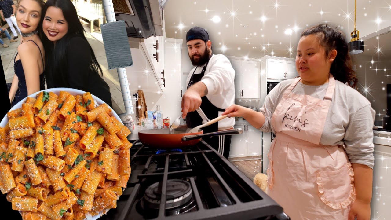 KING CRAB LEGS + GIGI HADID'S FAMOUS PASTA RECIPE 먹방 MUKBANG! + TEACHING MY FIANCE HOW TO COOK!