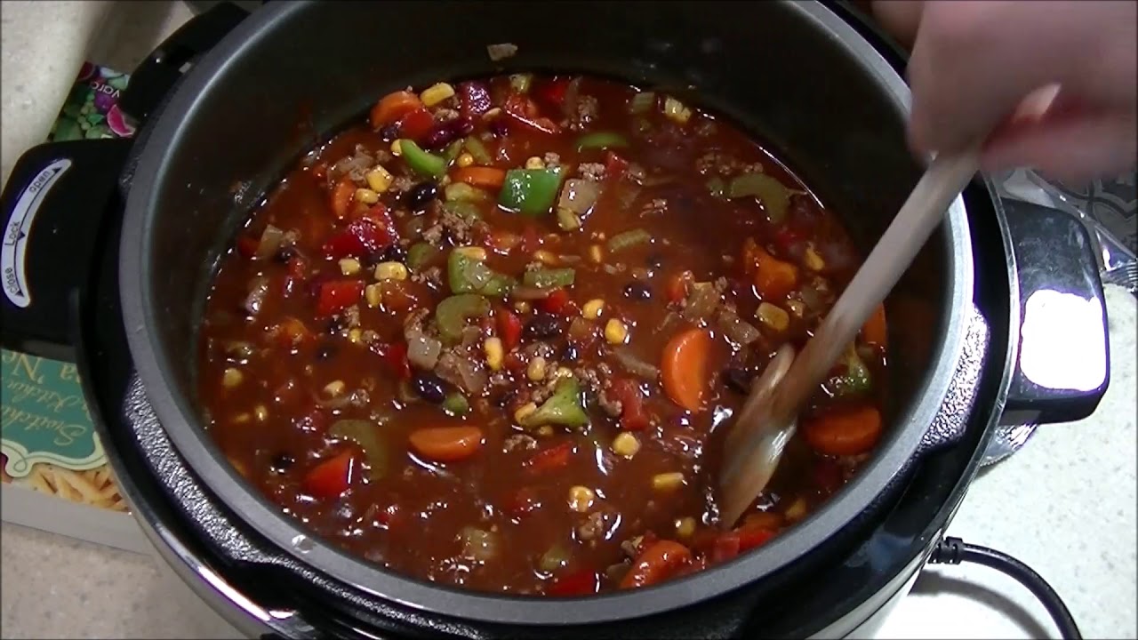 basic chili in the power cooker plus