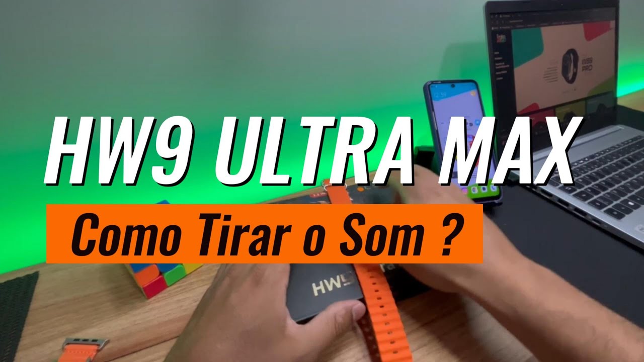 HW9 ULTRA MAX SÉRIE 9 -  Como Tirar o Som ?