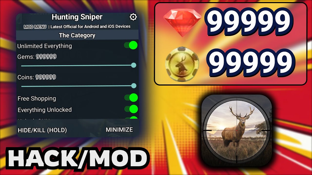 Hunting Sniper Hack 2026 &ndash; Unlimited Coins and Gems MOD APK for iOS & Android