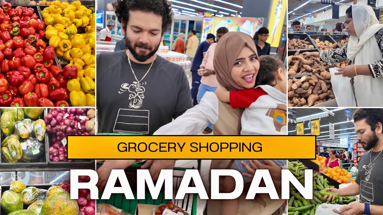 RAMADAN GROCERY SHOPPING 😍🛒🌙 | Suhana | Basheer Bashi | Sunaina
