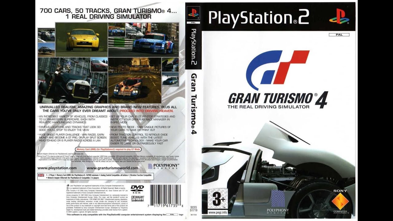 Gran Turismo 4 PS2 on PS3 (60gb) gameplay - HD 1080p