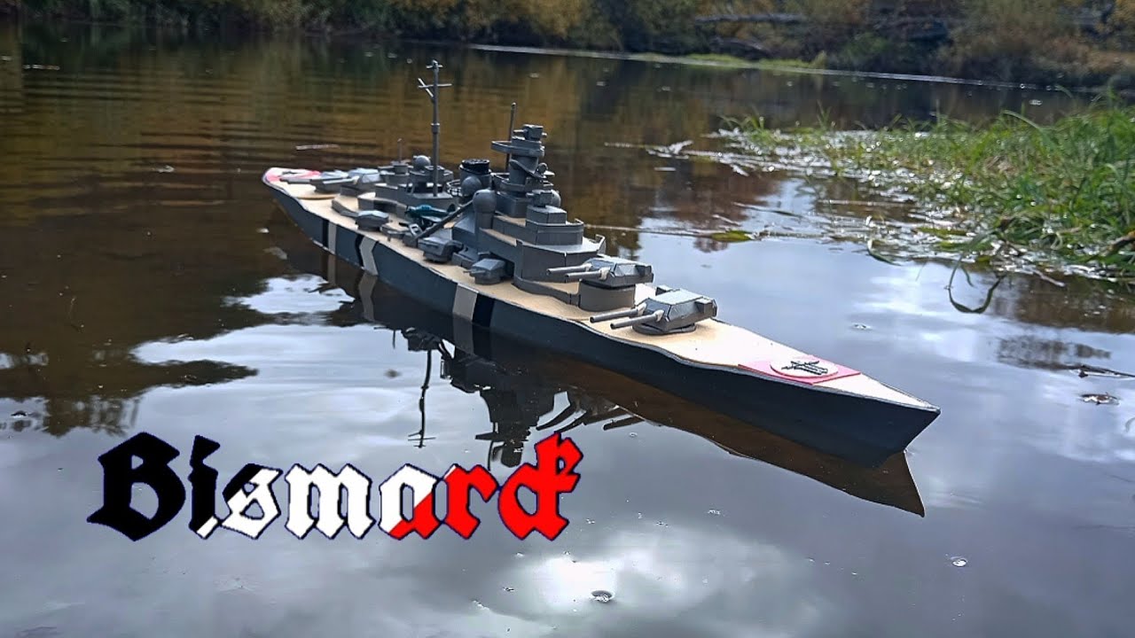 Уничтожение линкора Бисмарк из пластилина | #ship #model 