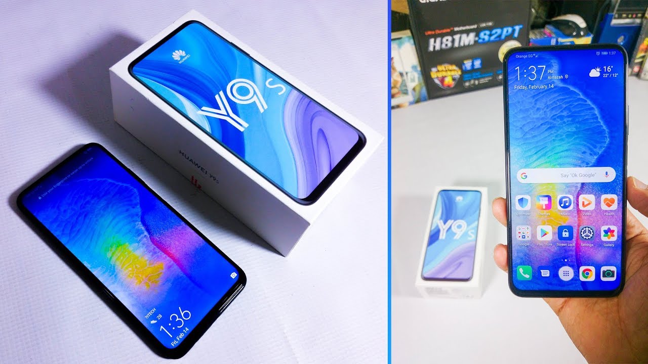 فتح صندوق واستعراض سريع لهاتف هواوي Huawei Y9s