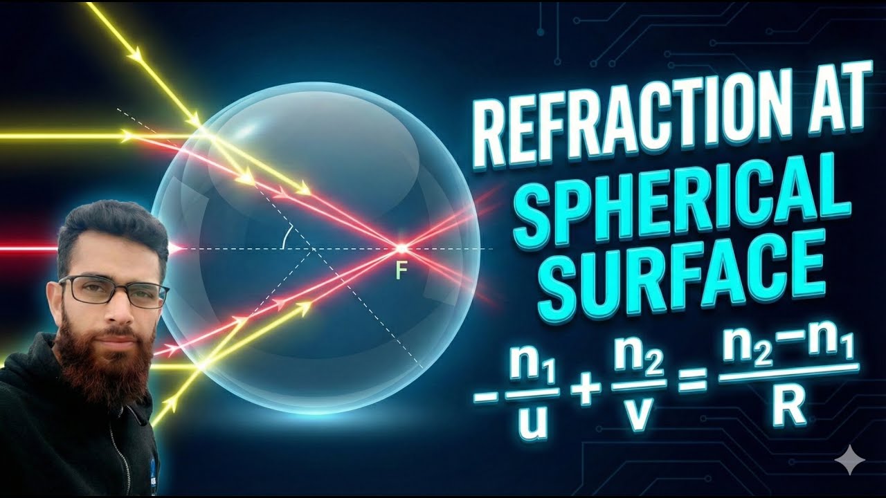 Refraction at Spherical Surfaces | Class 12 Physics| Mashood Ibn Al Tariq | Ray Optics Derivation