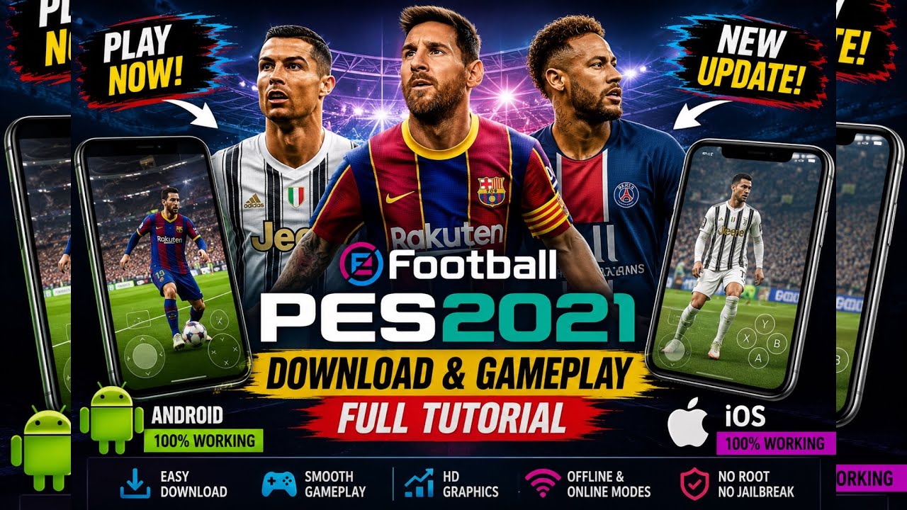 How to Download PES 2021 on Android & iOS | Full Gameplay Tutorial (2026)