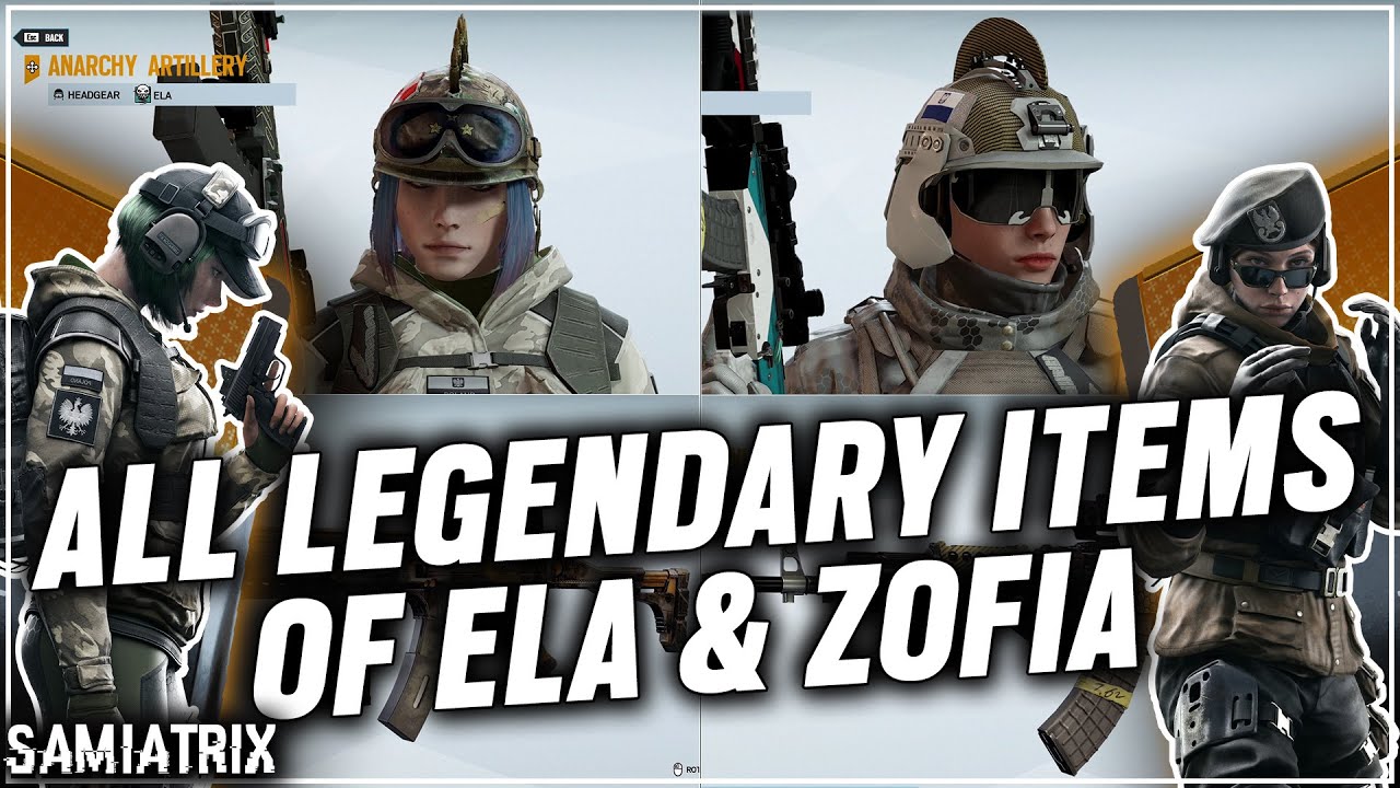 All Legendary Items of Ela & Zofia - Operation Blood Orchid/Operation White Noise