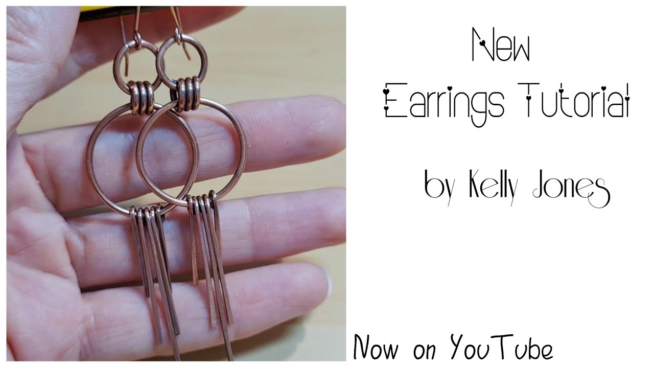 Wire Wrap Hoopy, Dangly Earrings Tutorial By Kelly Jones.