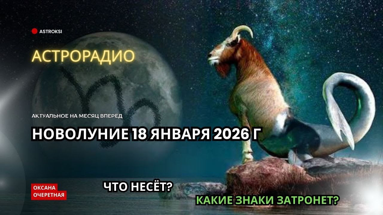 НЕОБЫЧНОЕ НОВОЛУНИЕ 18 ЯНВАРЯ 2026 Г. ЧТО НЕСЁТ? КАКИЕ ЗНАКИ ЗАТРОНЕТ?