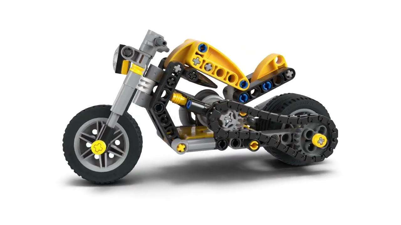 LEGO Technic Yellow Motorcycle Construction Set 42225