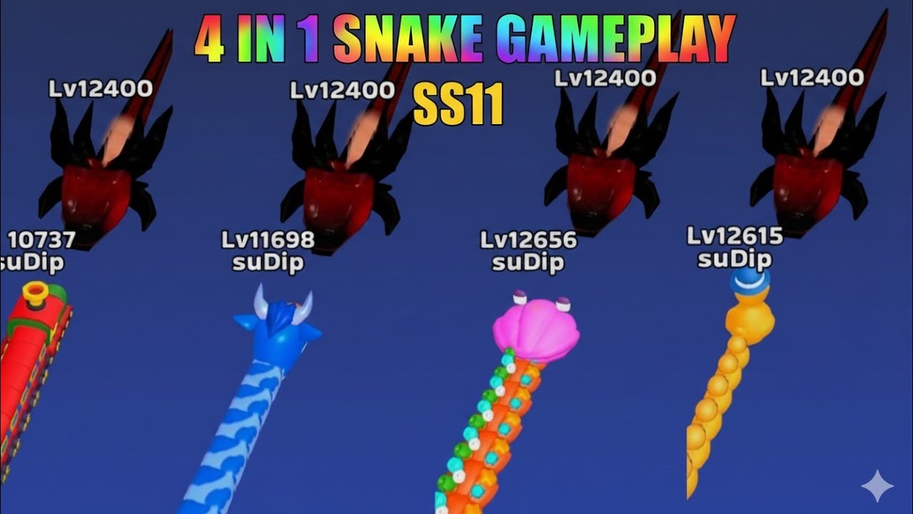 Snake Clash 4 in 1 Gameplay 🔥 All Boss Snakes Battle | Pro Ultimate Challenge #SS11