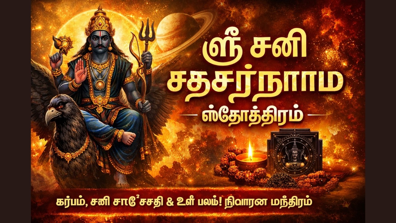ஸ்ரீ சனி சஹஸ்ரநாம ஸ்தோத்திரம் | கர்ம நிவாரணம், சாடே சாத்தி அமைதி & உள் வலிமைக்கான சக்திவாய்ந்த ஜபம்