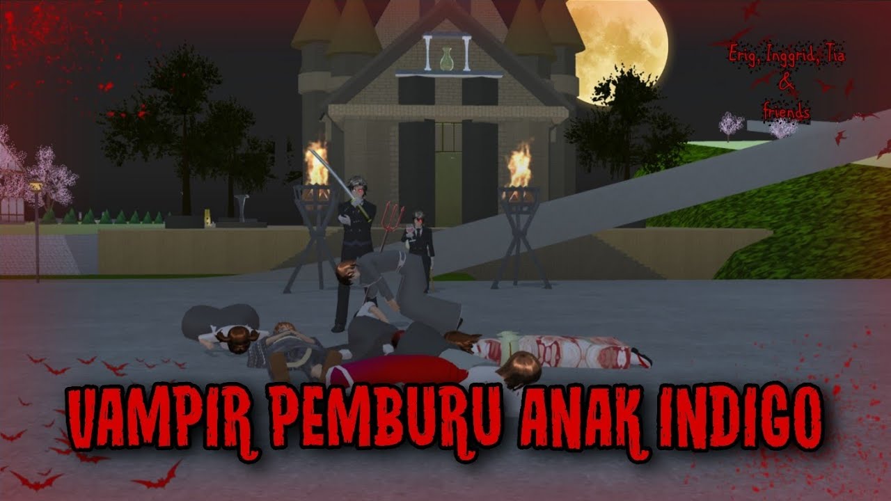 VAMPIRE PEMBURU ANAK INDIGO || HORROR MOVIE SAKURA SCHOOL SIMULATOR