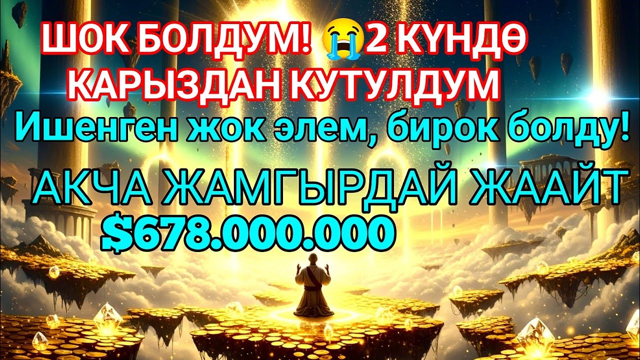 Ишенген жок элем, бирок болду!😭Үйгө береке, чөнтөккө акча чакырган эң күчтүү дуба