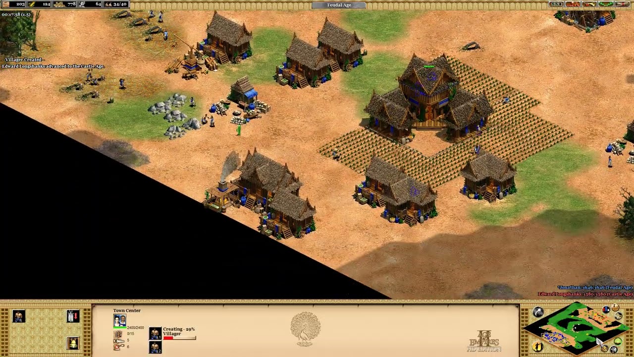 Age Of Empires 2 (2013) - Skirmish - Burmese (Me) vs British (Moderate AI)