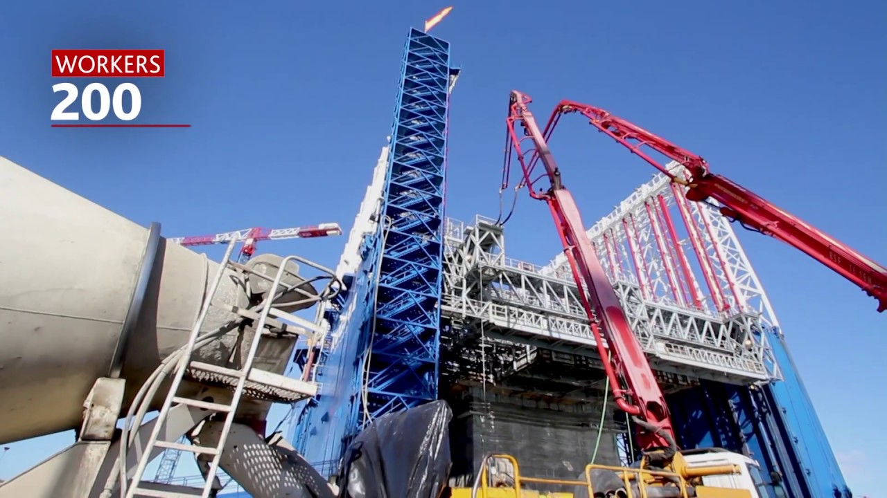 The Kugira floating dock works in the Port of Barcelona | ACCIONA