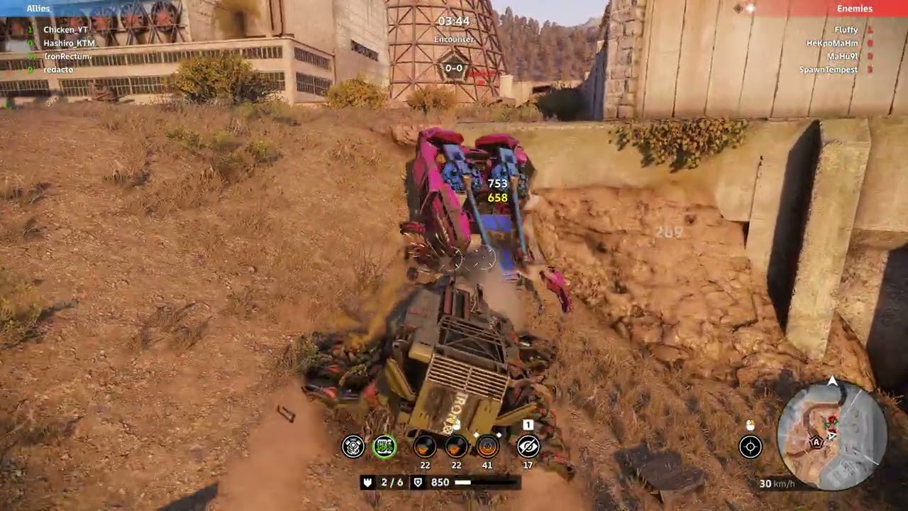 Crossout: thrust 2v1