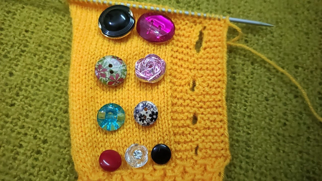 बेहद आसान तरीका बटन❤️होल बनाने का/making button hole for cardigan #buttonhole #knittingbuttonhole