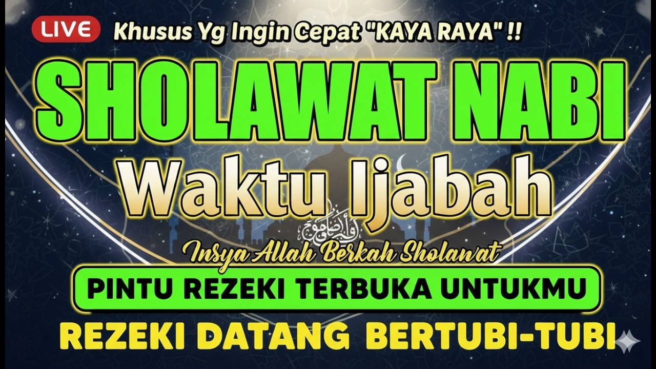 JUM'AT BERKAH SHOLAWAT MERDU ENAK DIDENGAR BIKIN HATI TENANG REJEKI MENGALIR DERAS !!!😱😱