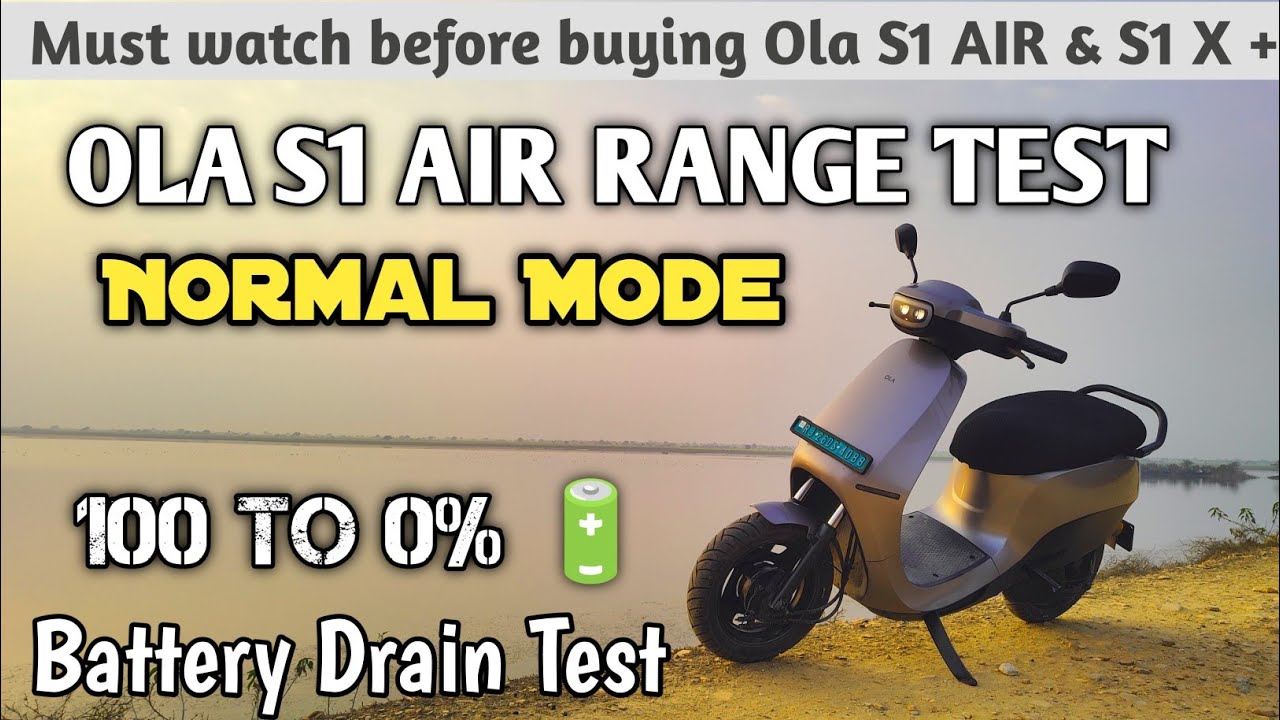 Ola S1 AIR Range Test | Normal mode | 100-0% Battery drain test | Soul biker #olas1air #soulbiker