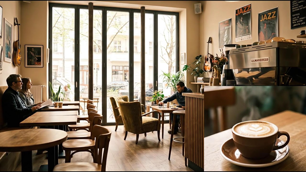 봄 카페 재즈와 함께하는 아침의 정적 ☀️🎶☕
