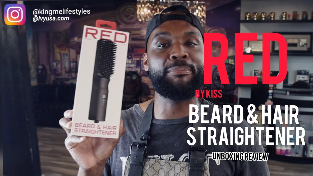 CROWN OR TRASH | RED BY KISS BEARD & HAIR STRAIGHTENER | UNBOXING REVIEW |