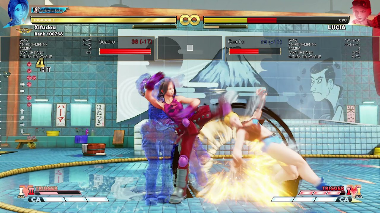 Street Fighter V - Akira combo 1bar, Vskill 1, Vtrigger2