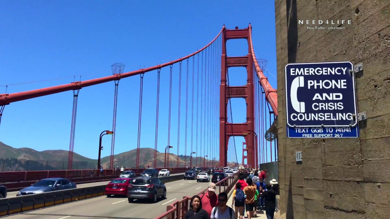 Walking the Golden Gate Bridge San Francisco California 4K UHD