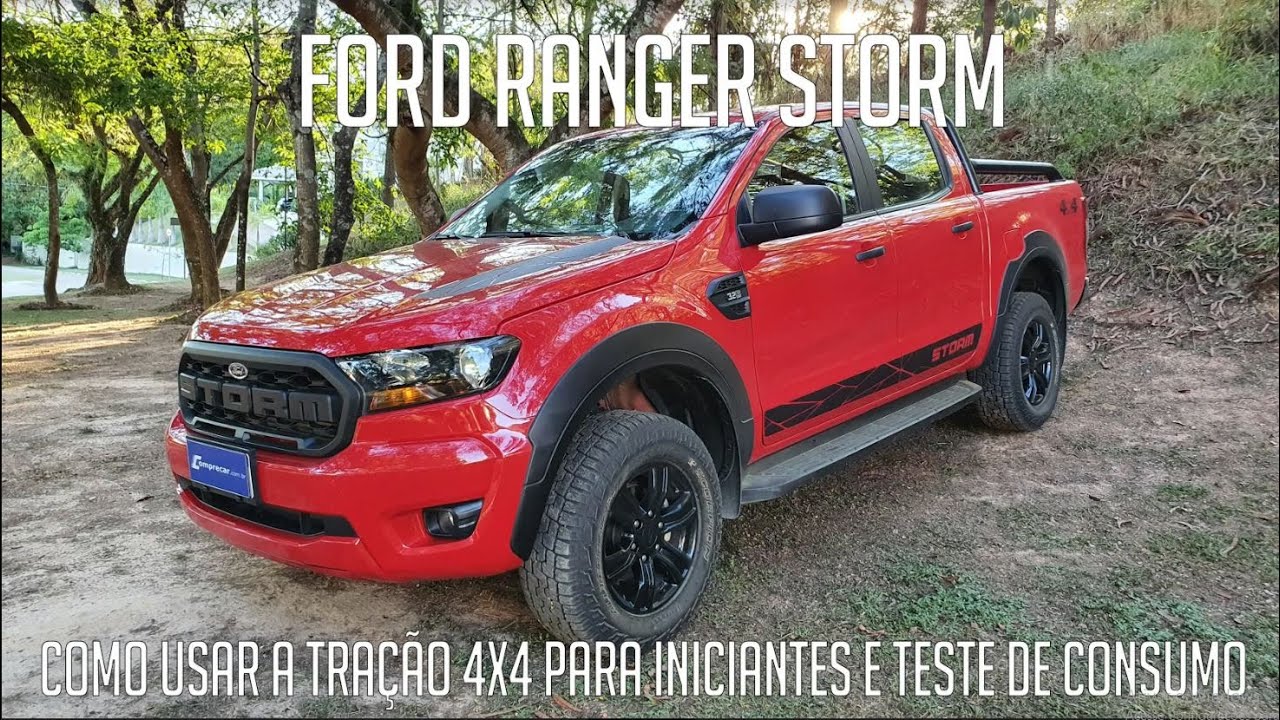 Ford Ranger Storm - Como usar a tração 4x4 para iniciantes e teste de consumo