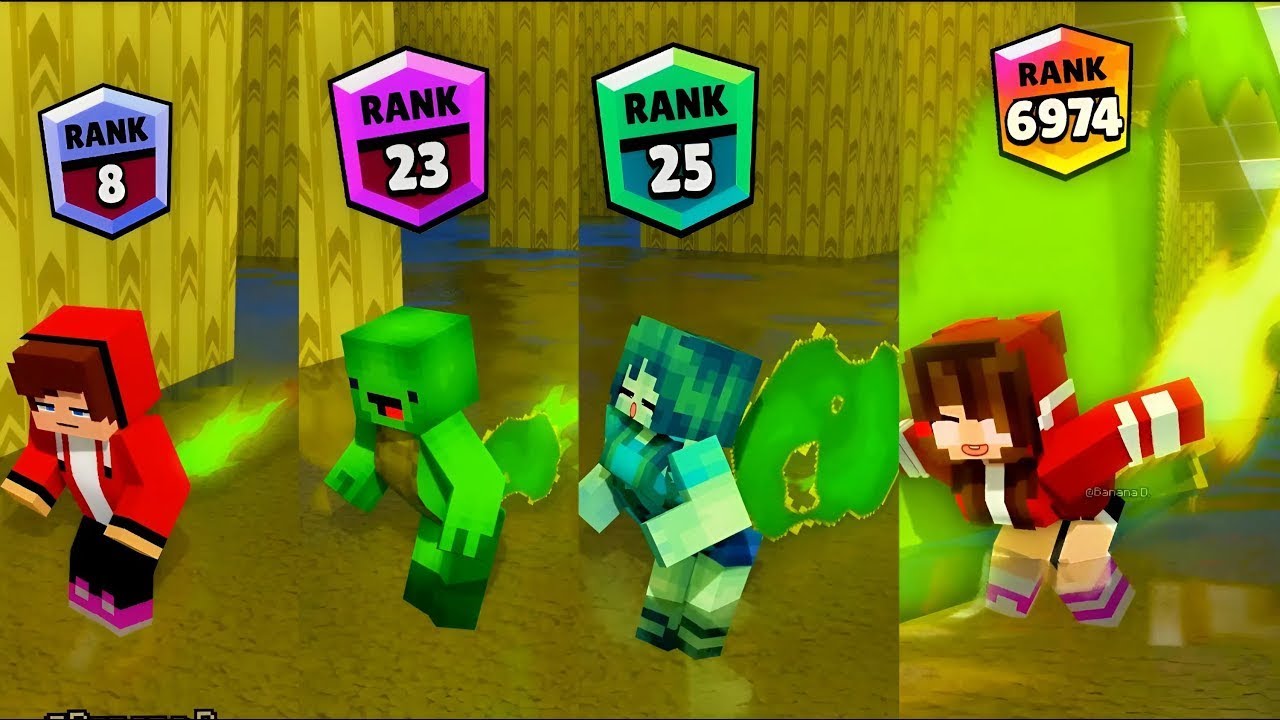 Dark Mirror Twins Battle | JJ & Sis Rank 6974 Funny Backrooms Fight | Minecraft Mix #minecraft