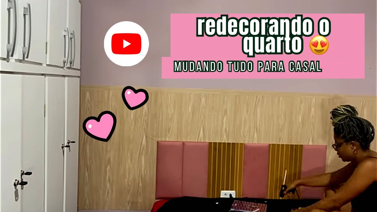 REDECORANDO O QUARTO 😍💖PASSEI PAPEU ADESIVO NA PAREDE,REPOSIOCIONEI A CABECEIRA E +