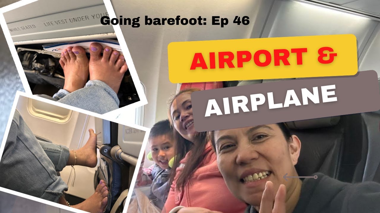 Going Barefoot: Ep 46 | Melbourne Airport, Inside the Airplane, Brisbane Airport | Son's 1st flight