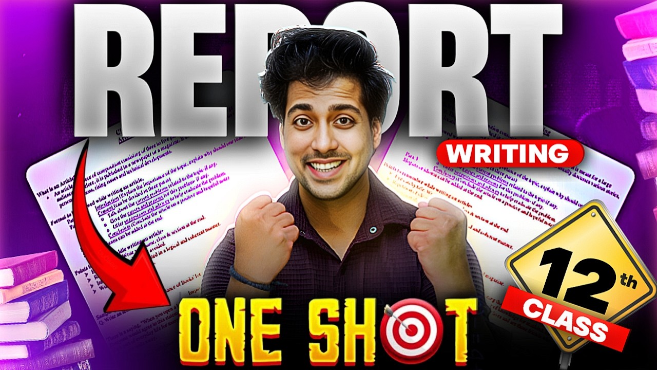 Report writing class 12 in one shot | 2024-25 | report writing format one shot  rahul Dwivedi