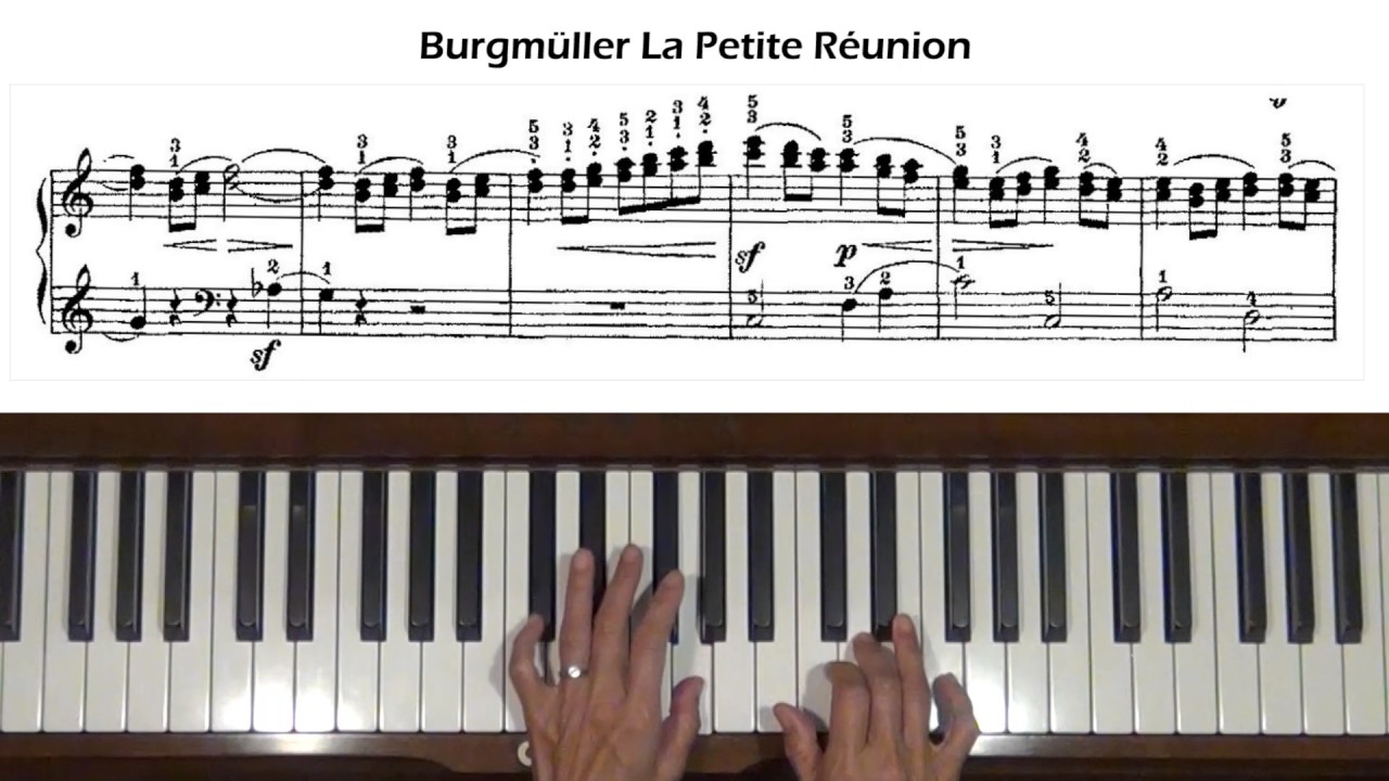 Burgmuller Op. 100, No. 4 La Petite Réunion Piano Tutorial