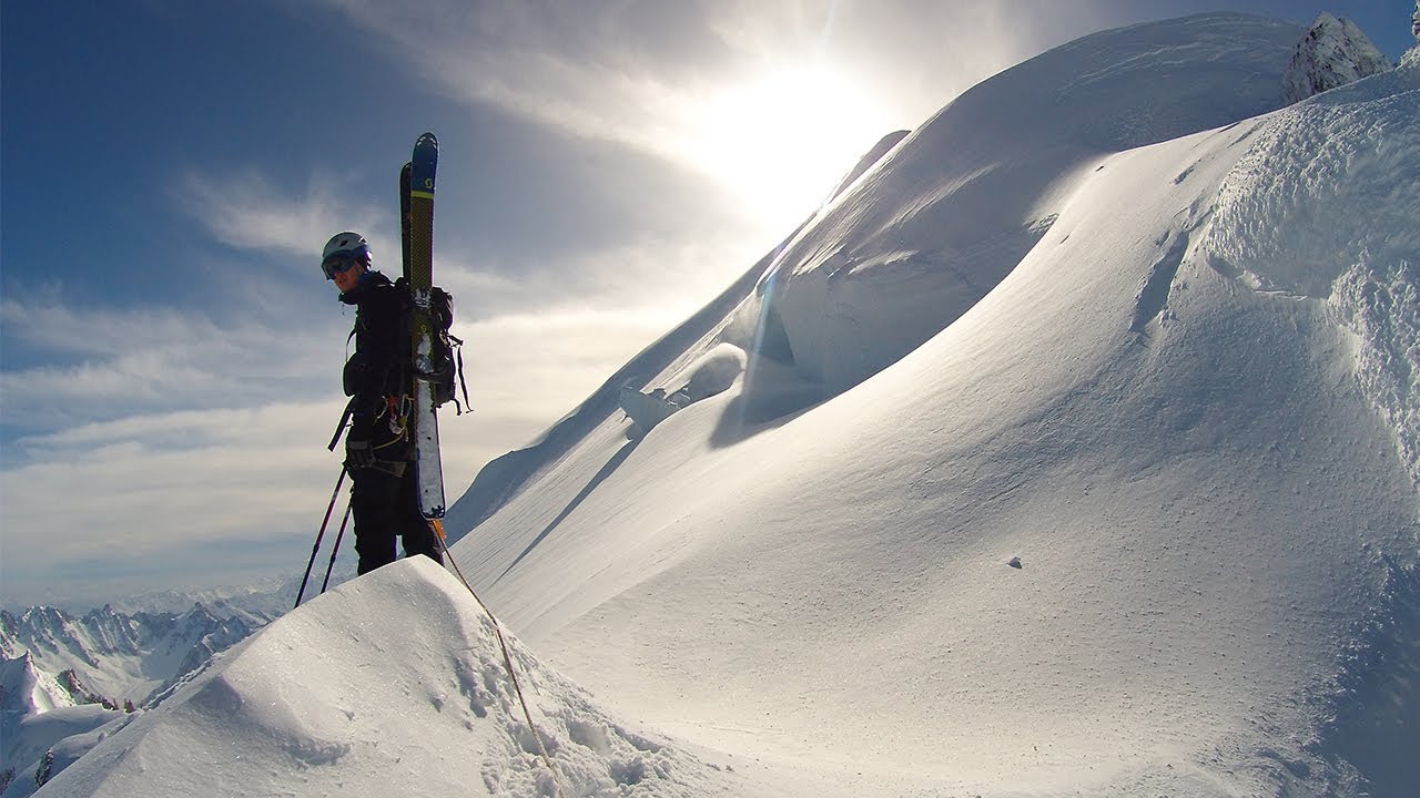 Mont Blanc &agrave; ski par l'Ar&ecirc;te des Bosses