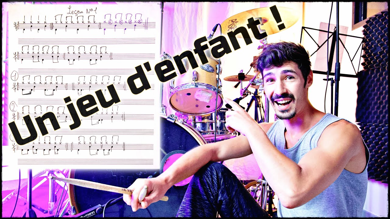 Lire une partition de batterie (un jeu d'enfant !) tuto solfège rythmique