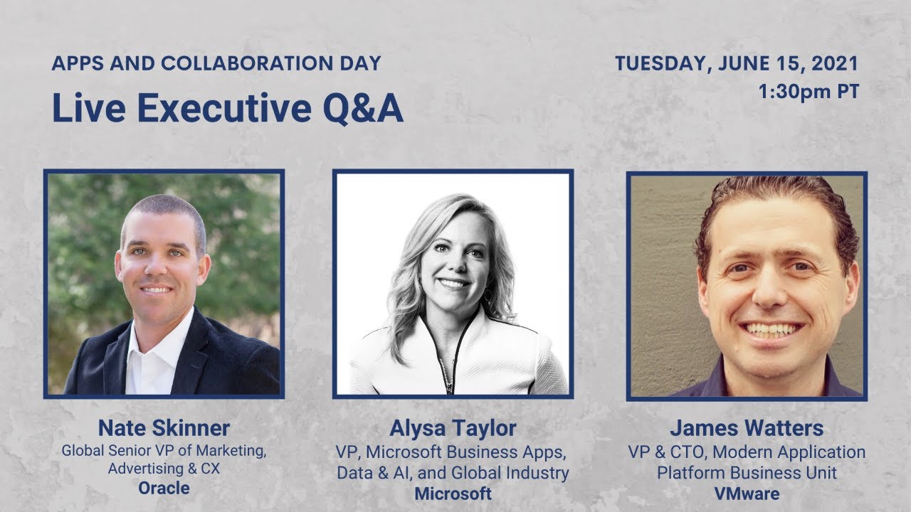 Day 2: Apps and Collaboration Live Executive Q&A