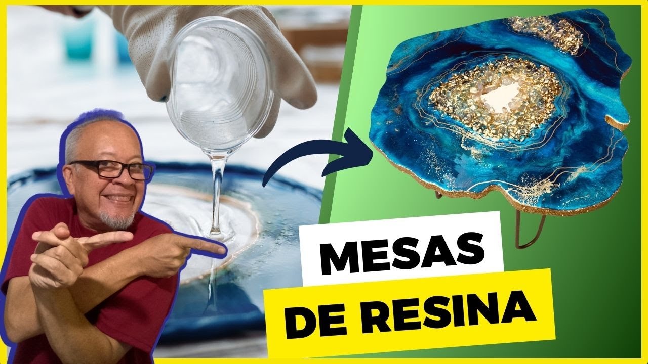 Mesas en geodas con resina