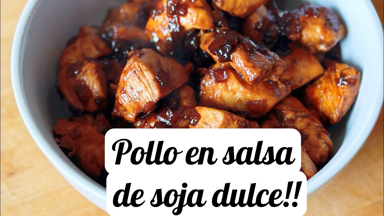 Pollo en salsa de soja dulce!!! Para chuparse los dedos!!! 😋😋😋