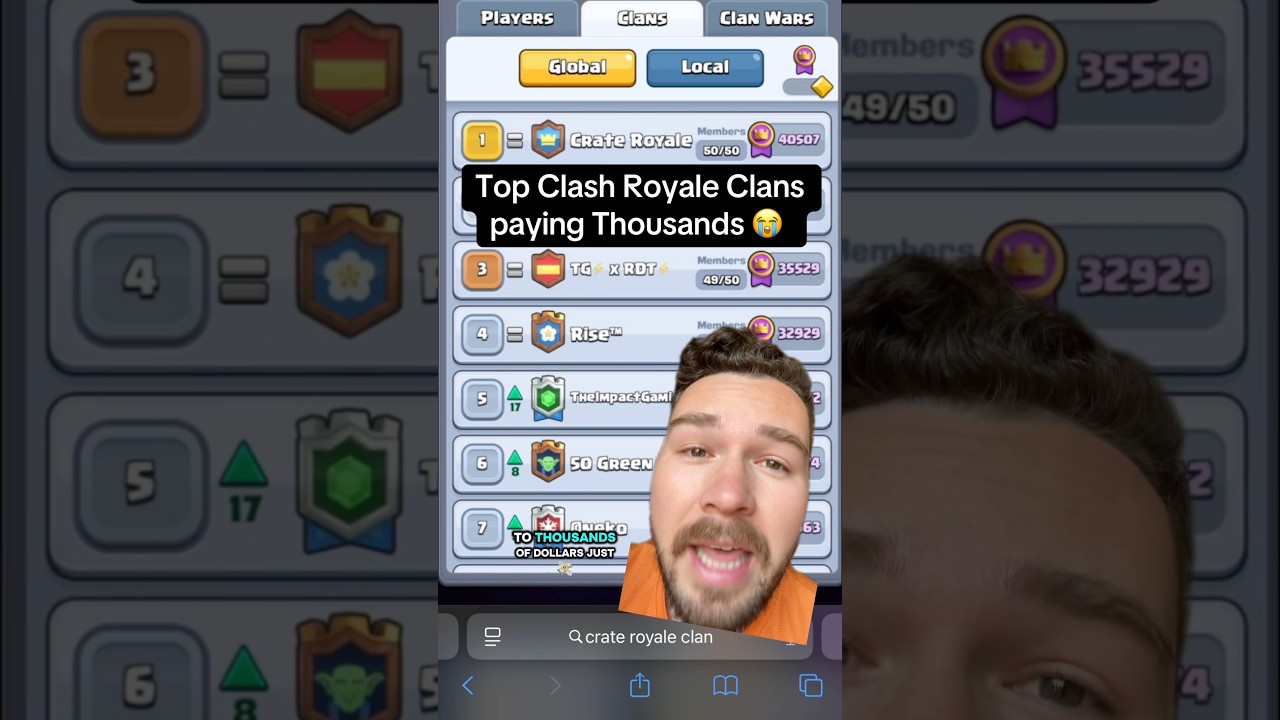 Top Clash Royale Clans pay an absurd amount of money 💰💰