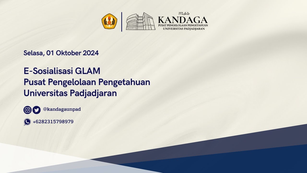 Kegiatan E-Sosialisasi GLAM Pusat Pengelolaan Pengetahuan