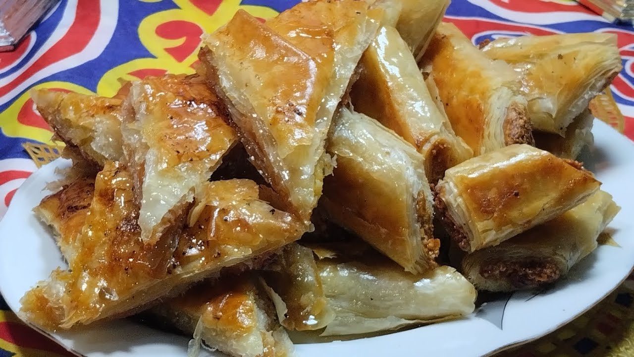 يلا بينا نعمل احلى جلاش رول محشي مكسرات طعامه ولذيذه حلويات رمضانيه