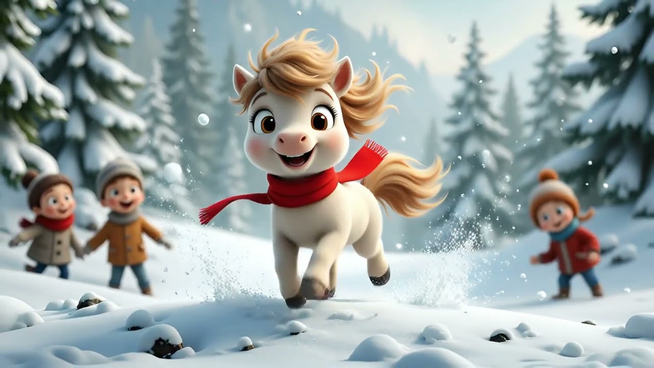 🐎❄️ Țac-Țac! Micuțul Cal Sare pe Loc | Cântec de Iarnă în Mișcare🐎❄️
