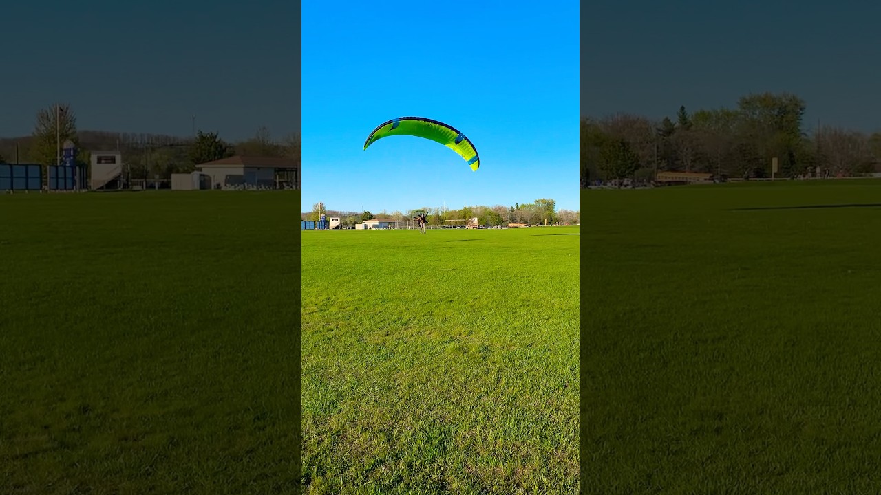 Trying for the perfect landing🛬 #paramotor #landing #aviation