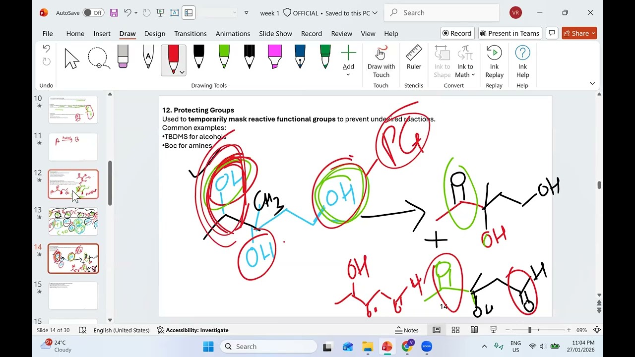 week 1:A Study Guide In Organic Retrosynthesis: Problem Solving Approach