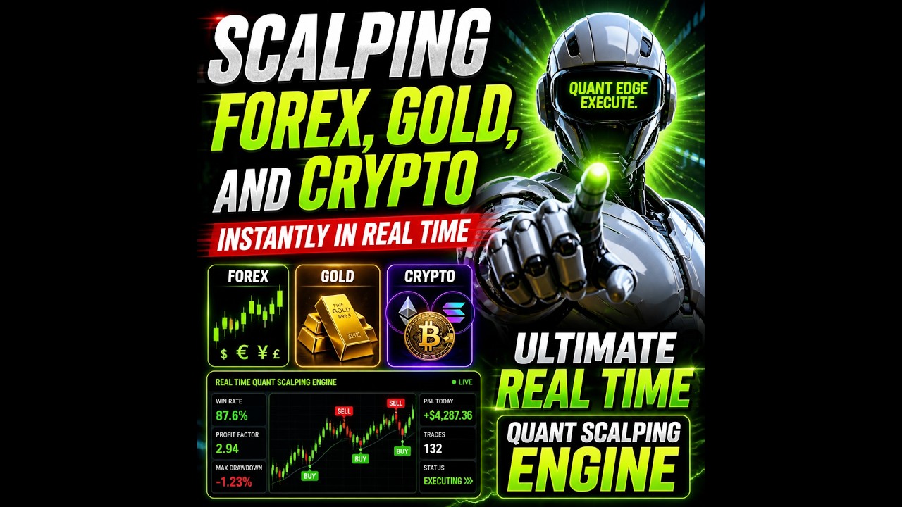 Scalping Forex, Gold, And Crypto Instantly In Real Time: Ultimate Real Time Quant Scalping Engine