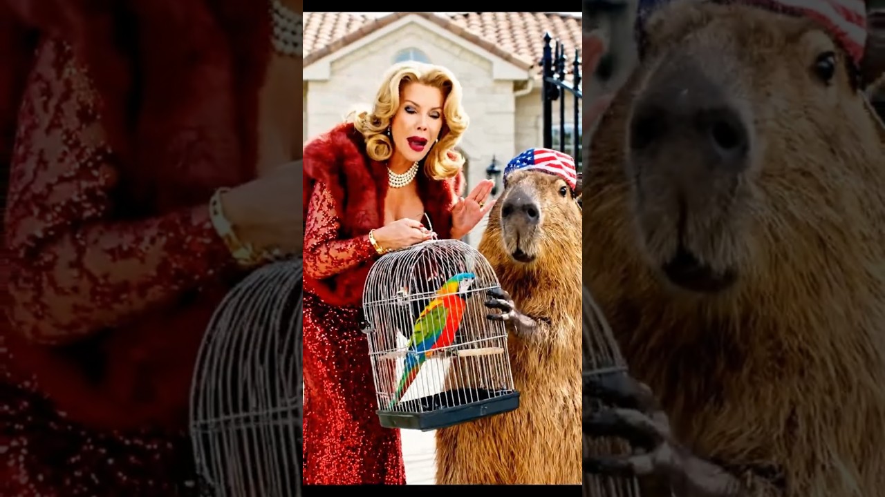 Mom Asked Capybara To Watch The Parrot... Then Rumi Came! #capybara #funnyshort